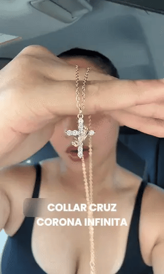 Collar Corona Eterna - Oro laminada 18k - 2nda unidad 50% Descuento