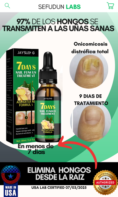 Serum Antihongos con Jojoba - Recupera tus uñas desde el dia #7