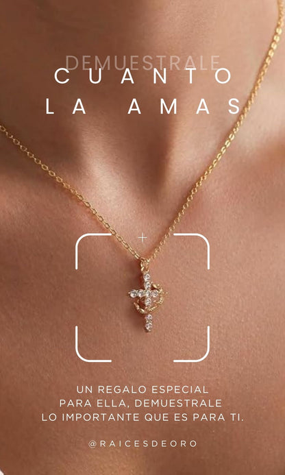 Collar Corona Eterna - Oro laminada 18k - 2nda unidad 50% Descuento