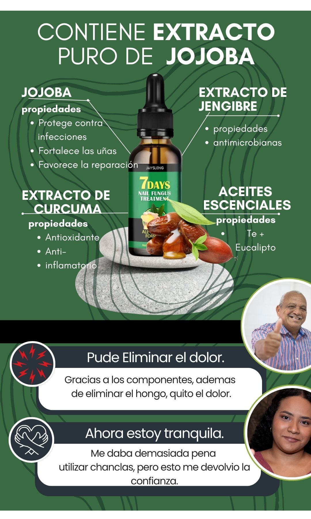 Serum Antihongos con Jojoba - Recupera tus uñas desde el dia #7