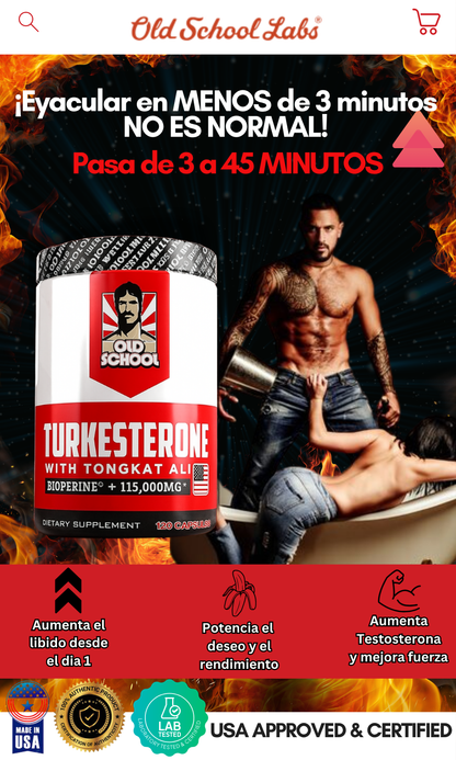 Turkesterona con TONGKAT ALI - Eleva tu duración en la cama y tenlas a tus pies.