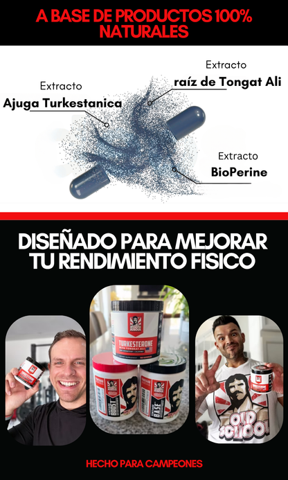 Turkesterona con TONGKAT ALI - Eleva tu duración en la cama y tenlas a tus pies.